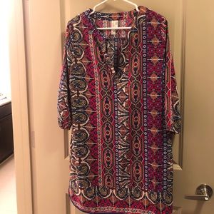 Moroccan print tunic dress